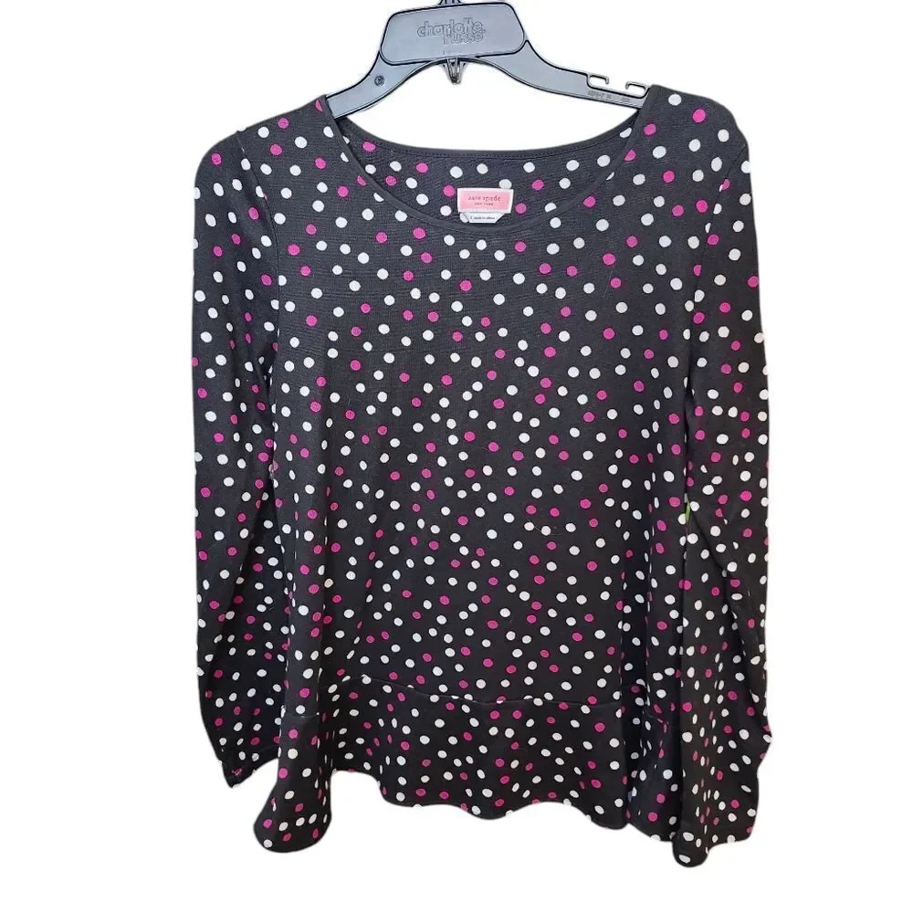 Kate Spade 2-piece flannel long sleeve top & shorts pajamas Sz‎ Sm